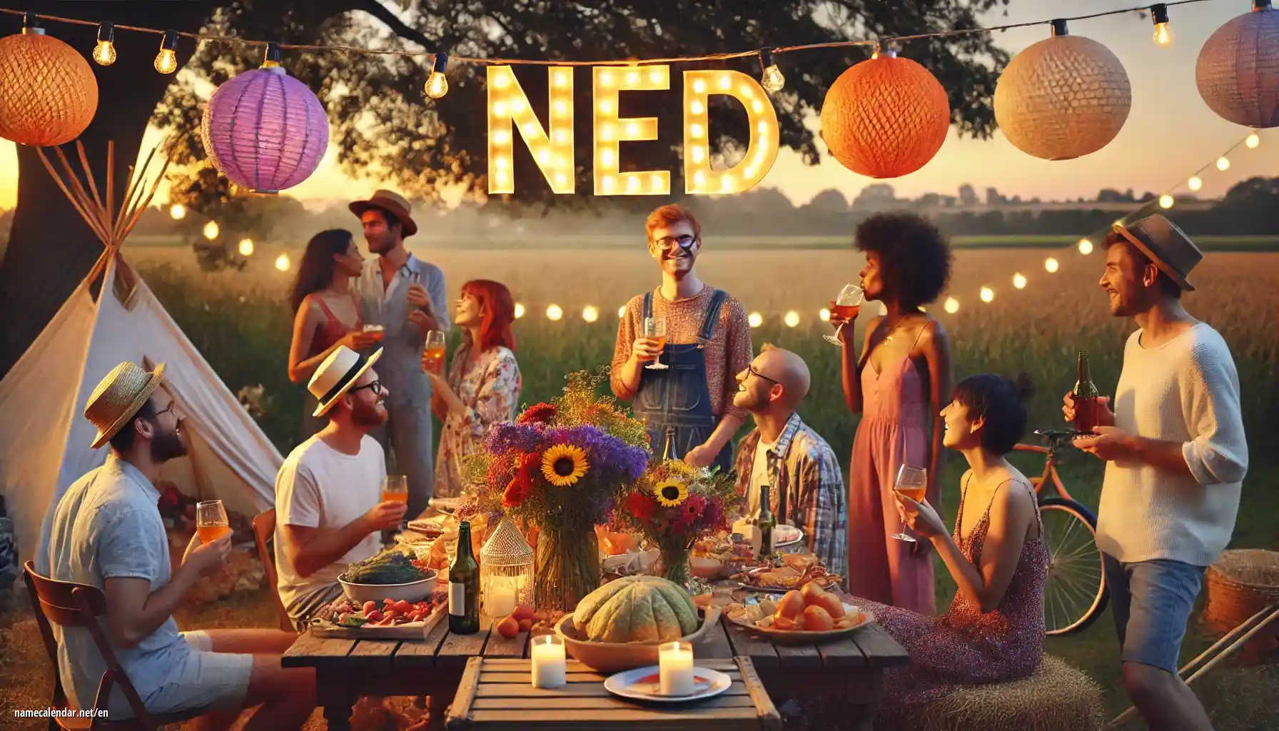 Celebration of name day and name - Ned