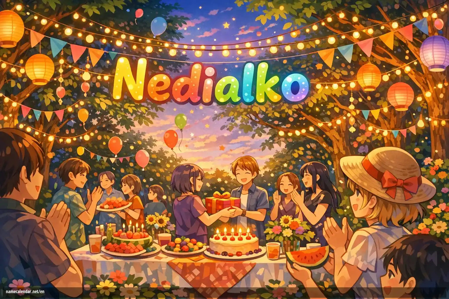 Celebration of name day and name - Nedialko