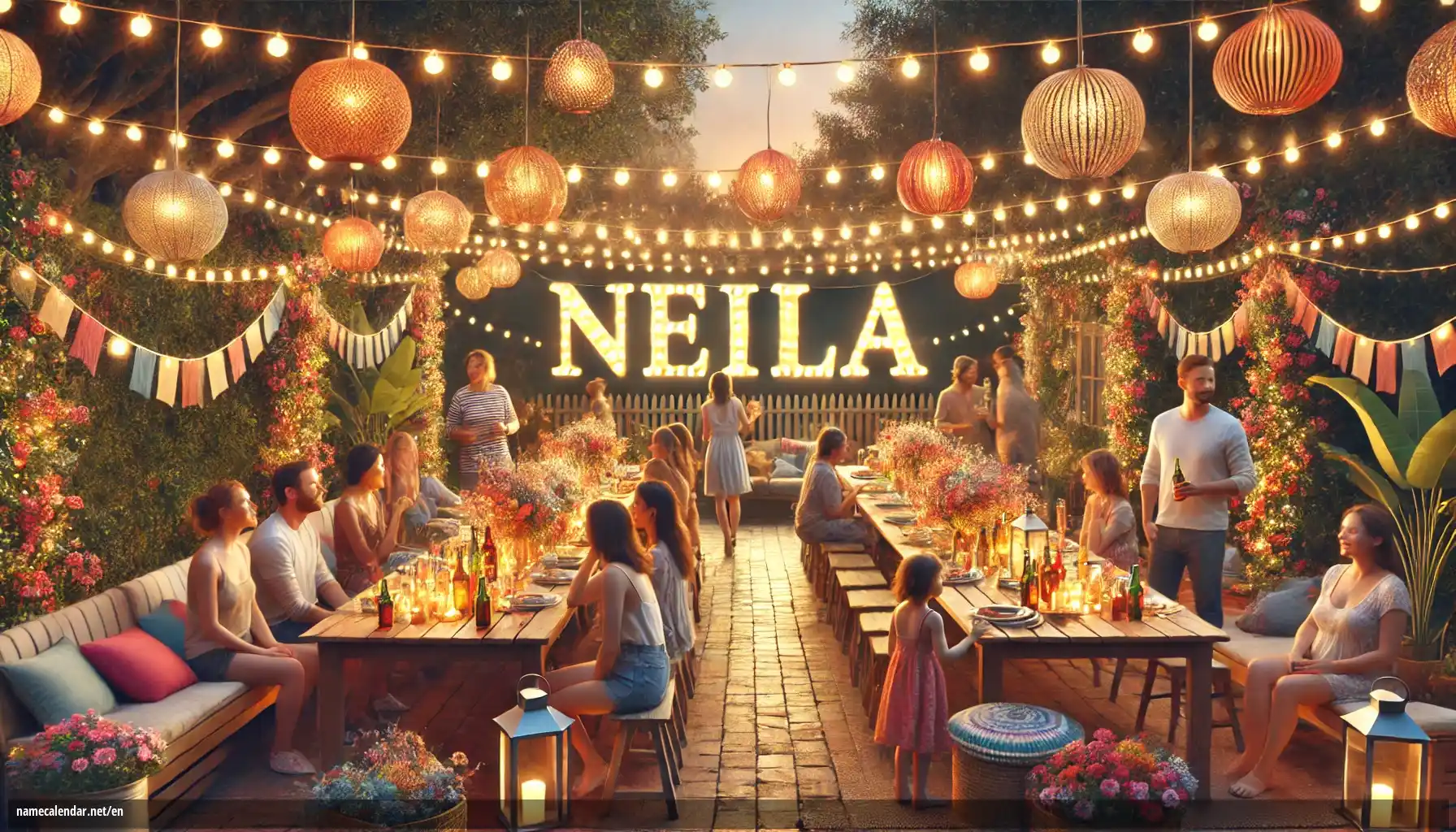 Celebration of name day and name - Neila