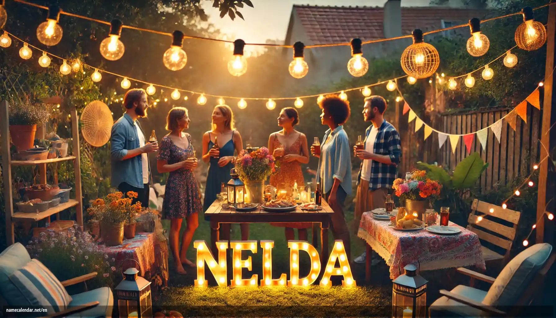 Celebration of name day and name - Nelda