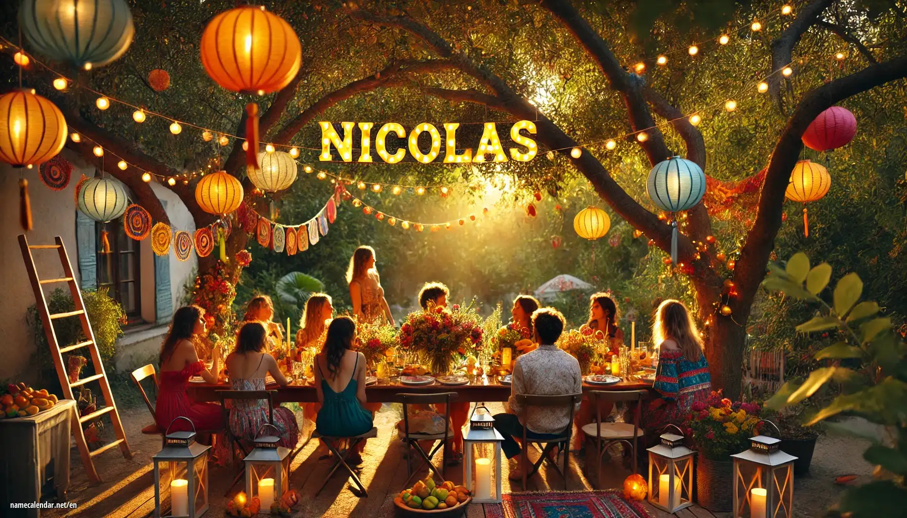 Celebration of name day and name - Nicolás