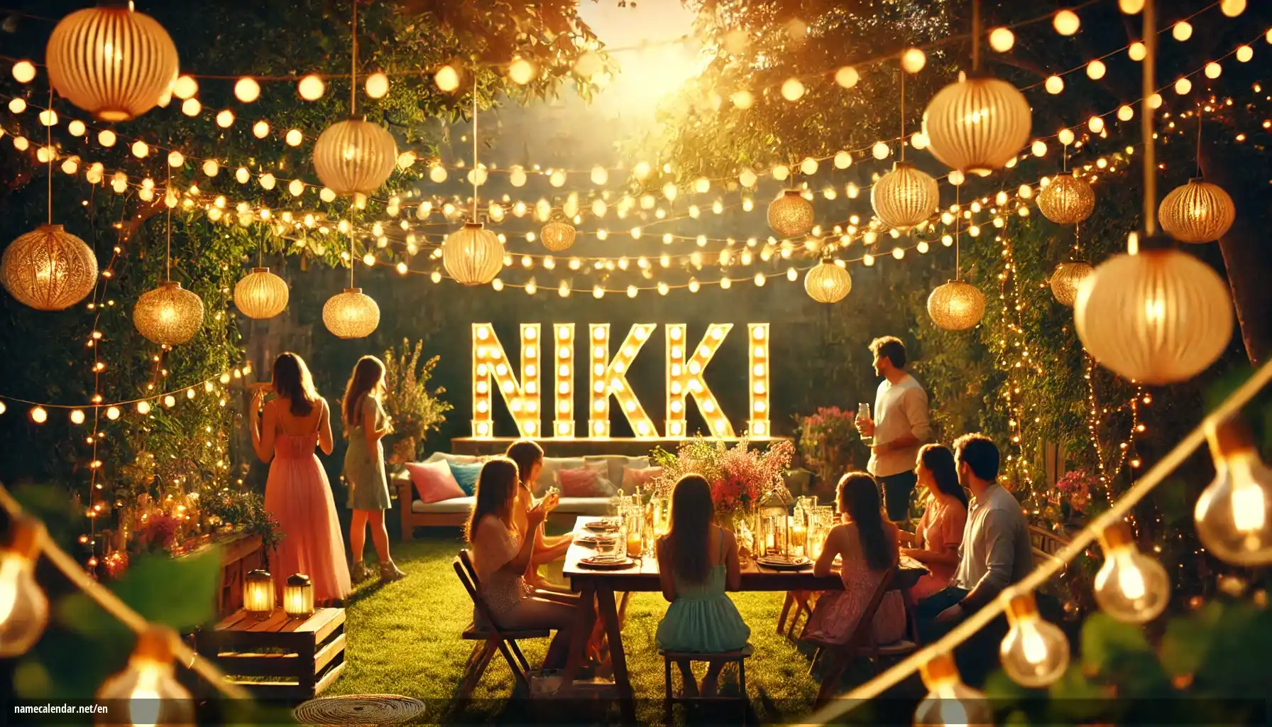 Celebration of name day and name - Nikki