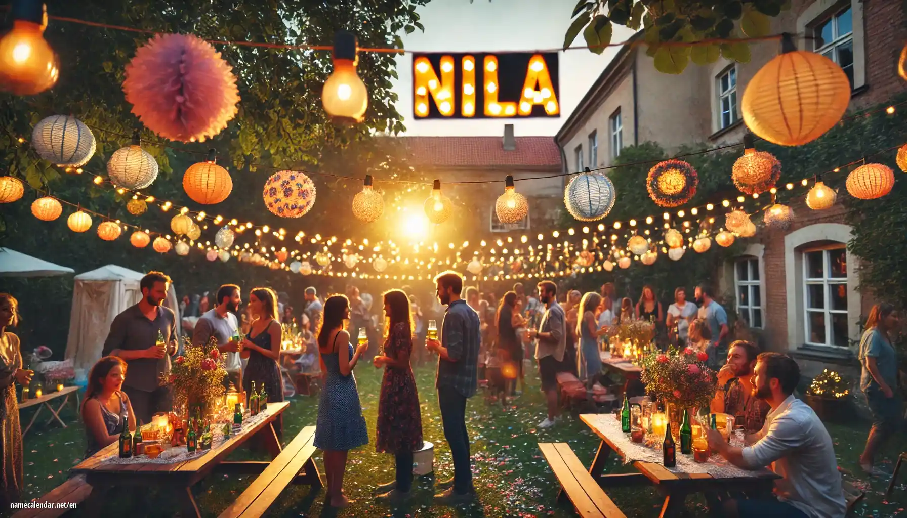 Celebration of name day and name - Nila