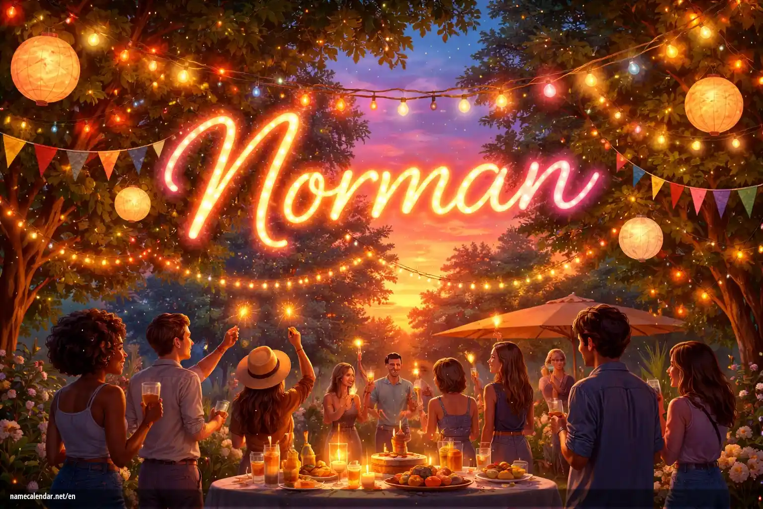 Celebration of name day and name - Norman