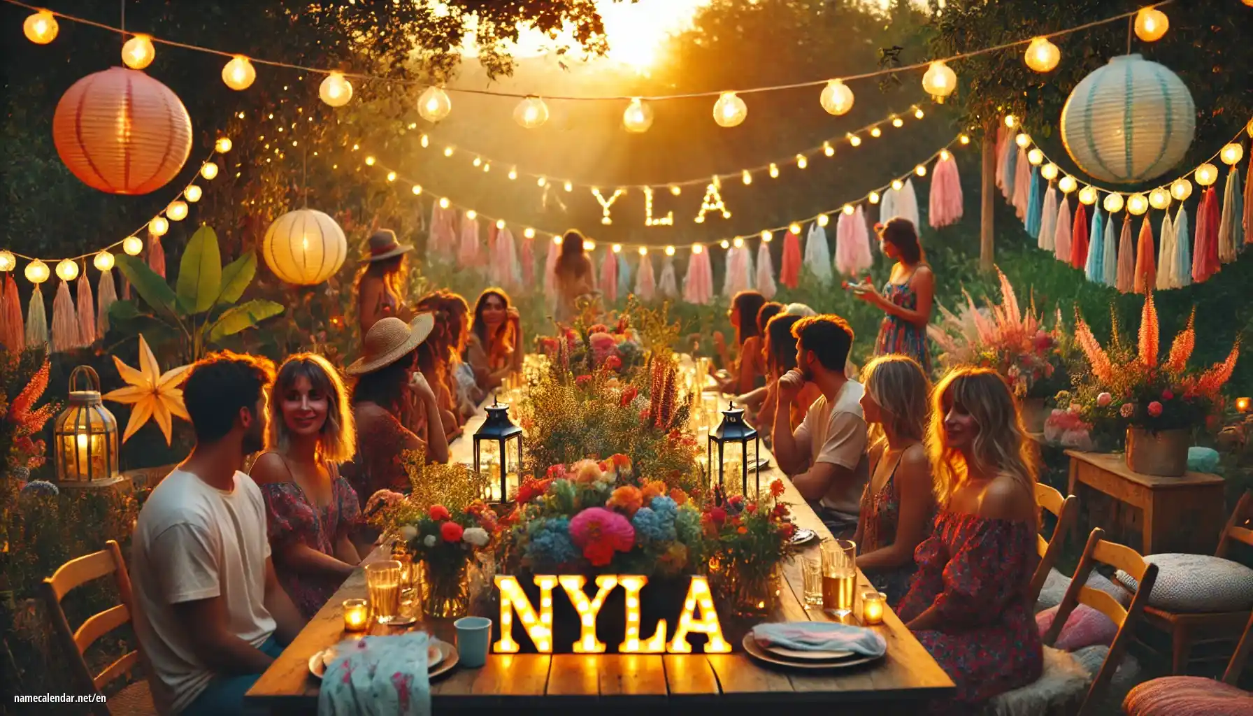 Celebration of name day and name - Nyla