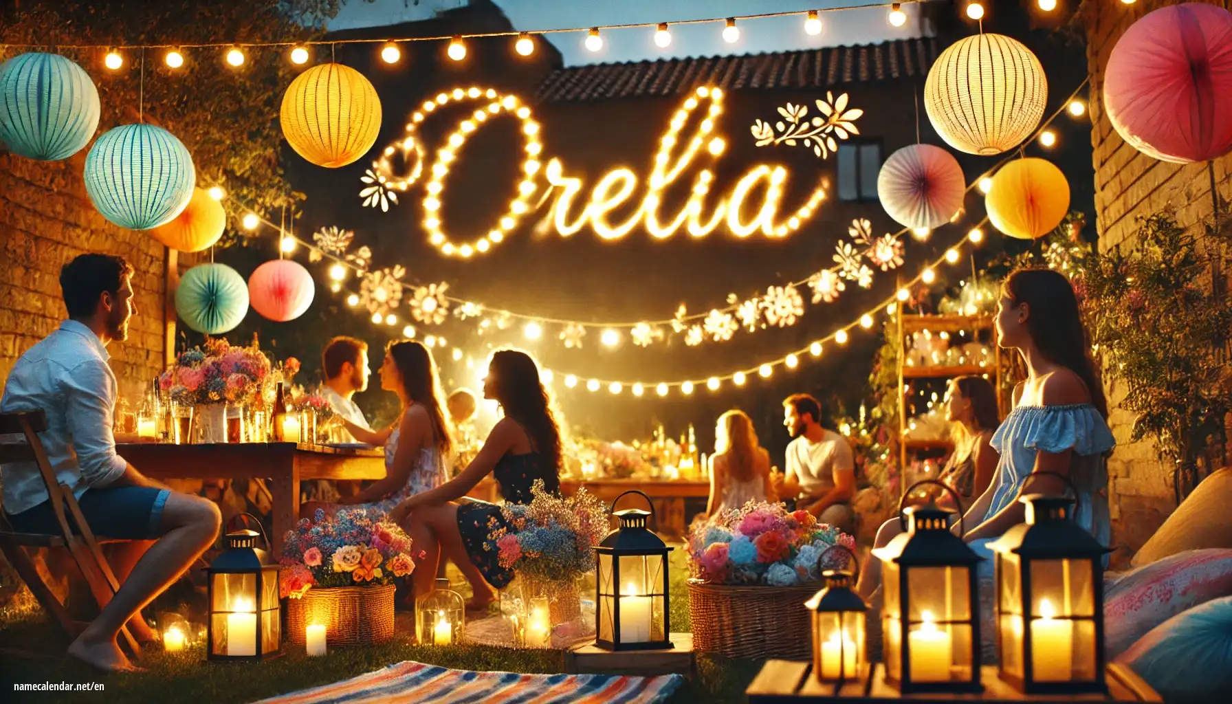 Celebration of name day and name - Orelia