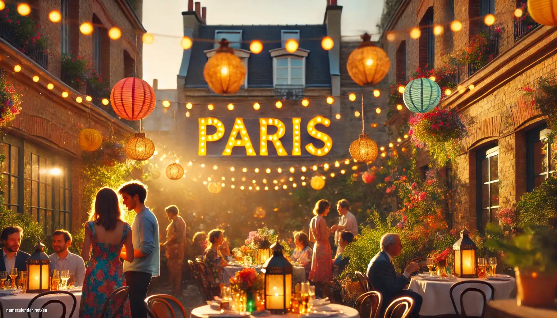 Celebration of name day and name - Páris