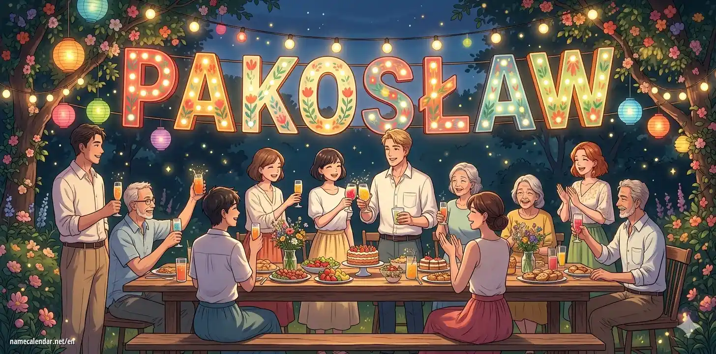 Celebration of name day and name - Pakosław