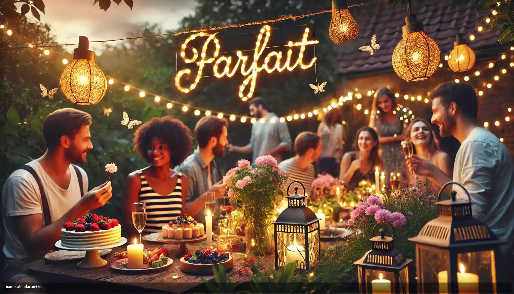 Celebration of name day and name - Parfait