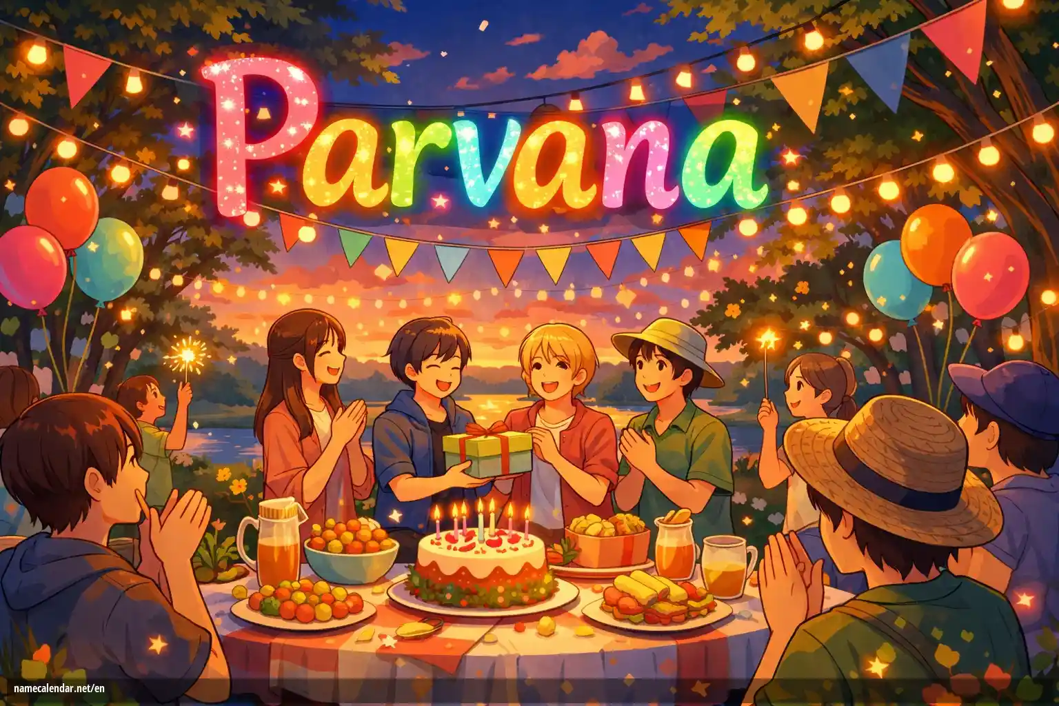 Celebration of name day and name - Parvana