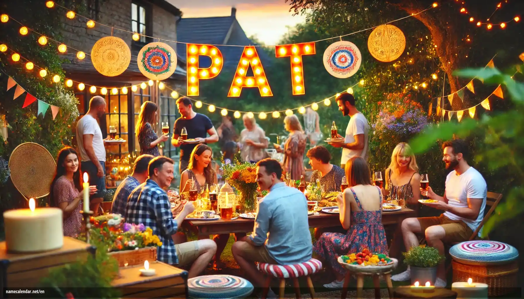 Celebration of name day and name - Pat