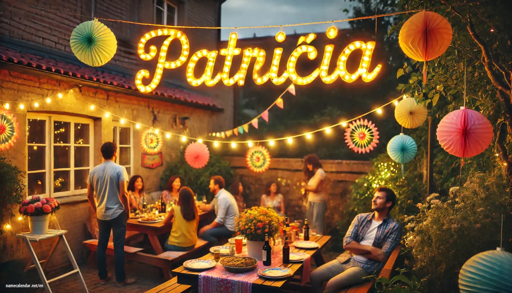 Celebration of name day and name - Patrícia