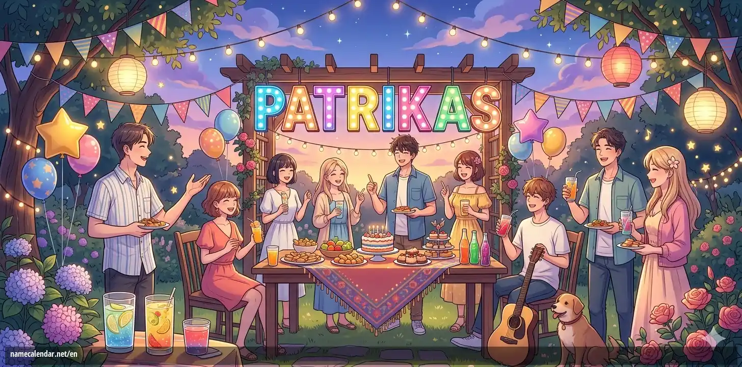 Celebration of name day and name - Patrikas