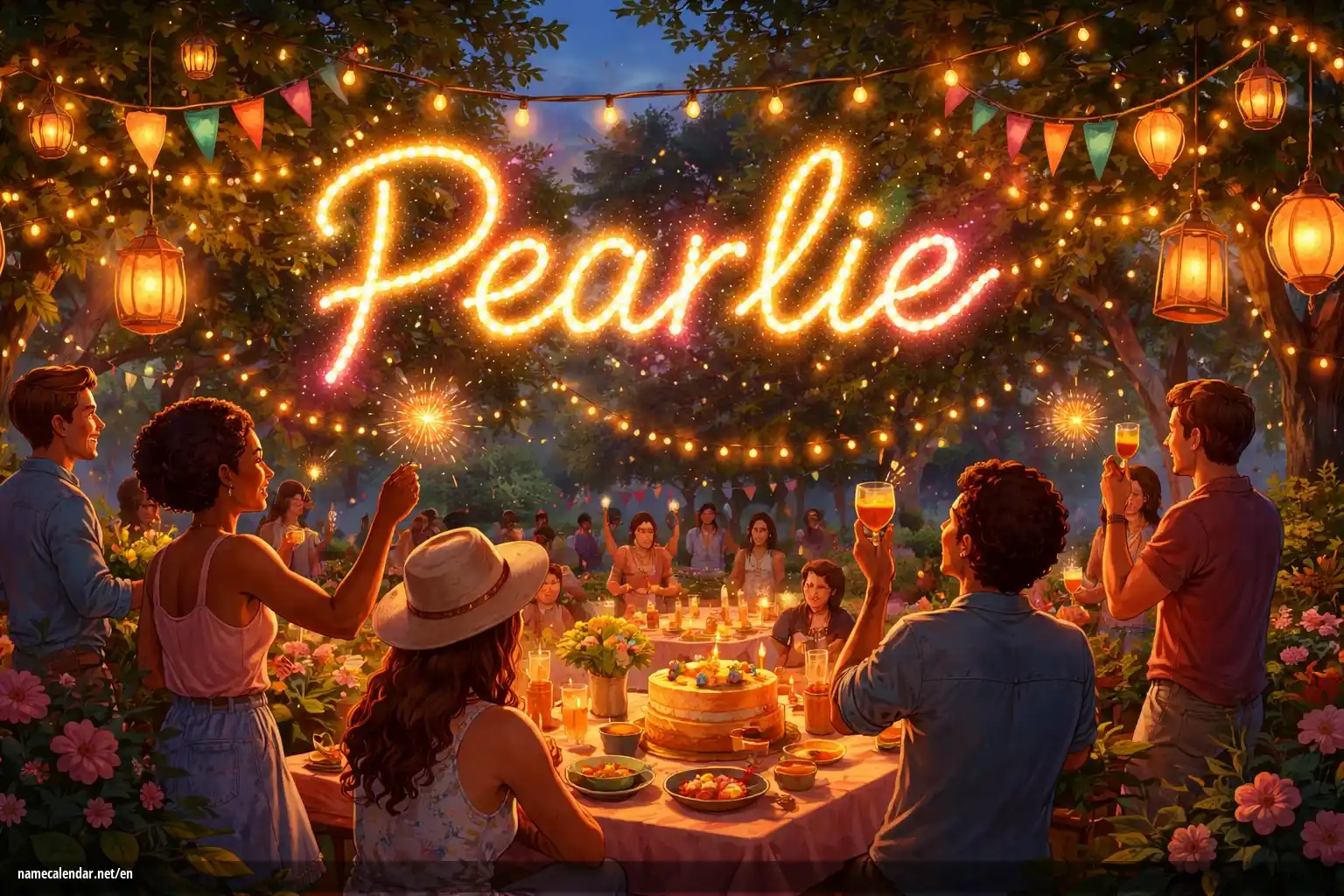 Celebration of name day and name - Pearlie