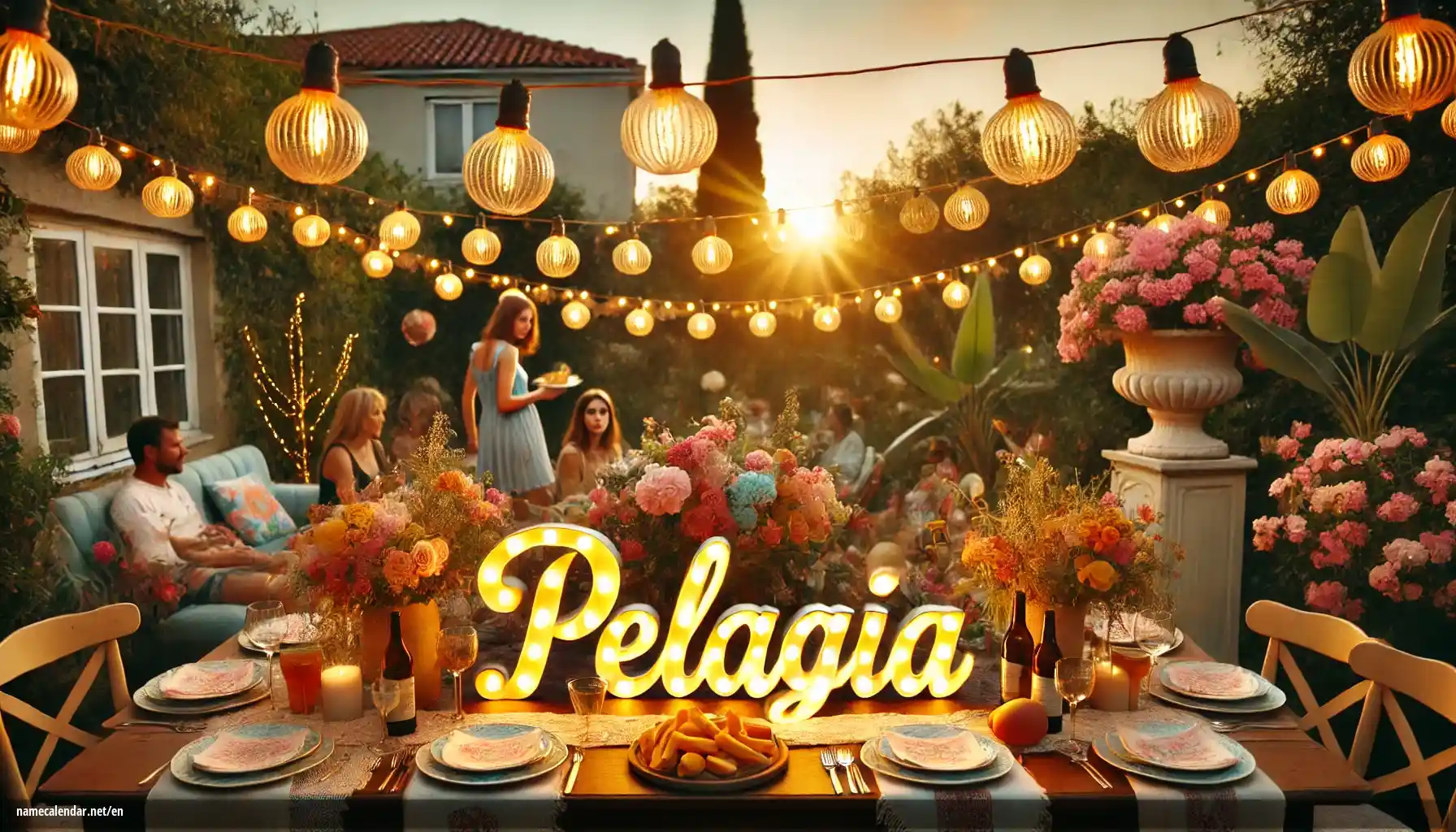 Celebration of name day and name - Pelagia