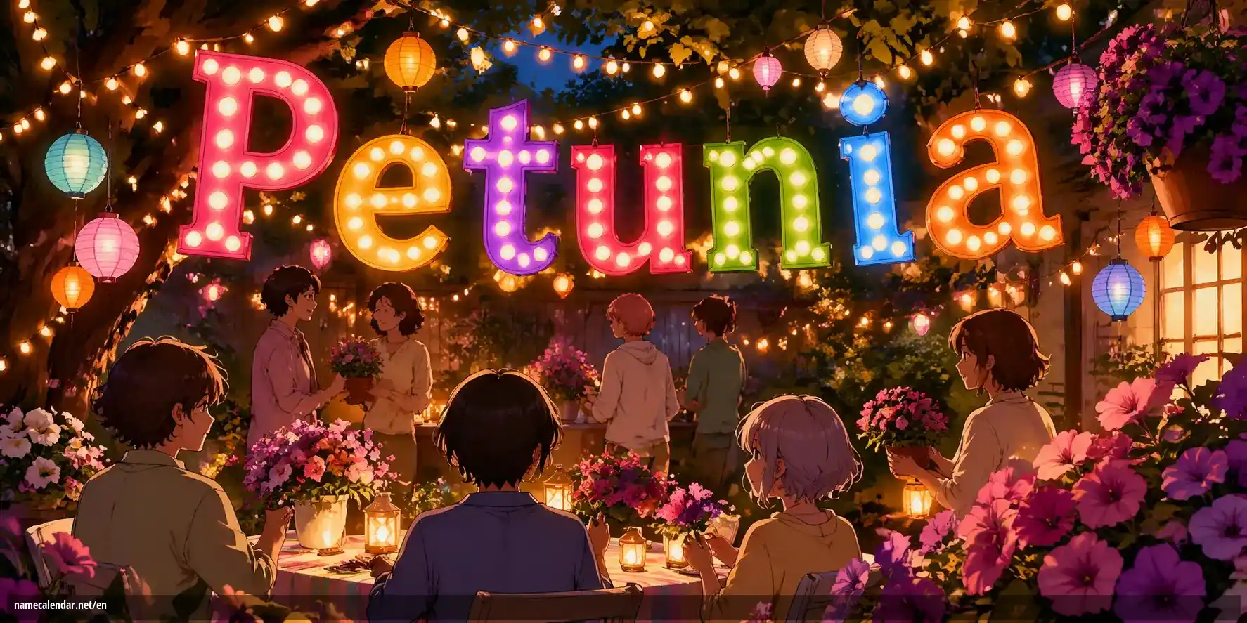Celebration of name day and name - Petunia