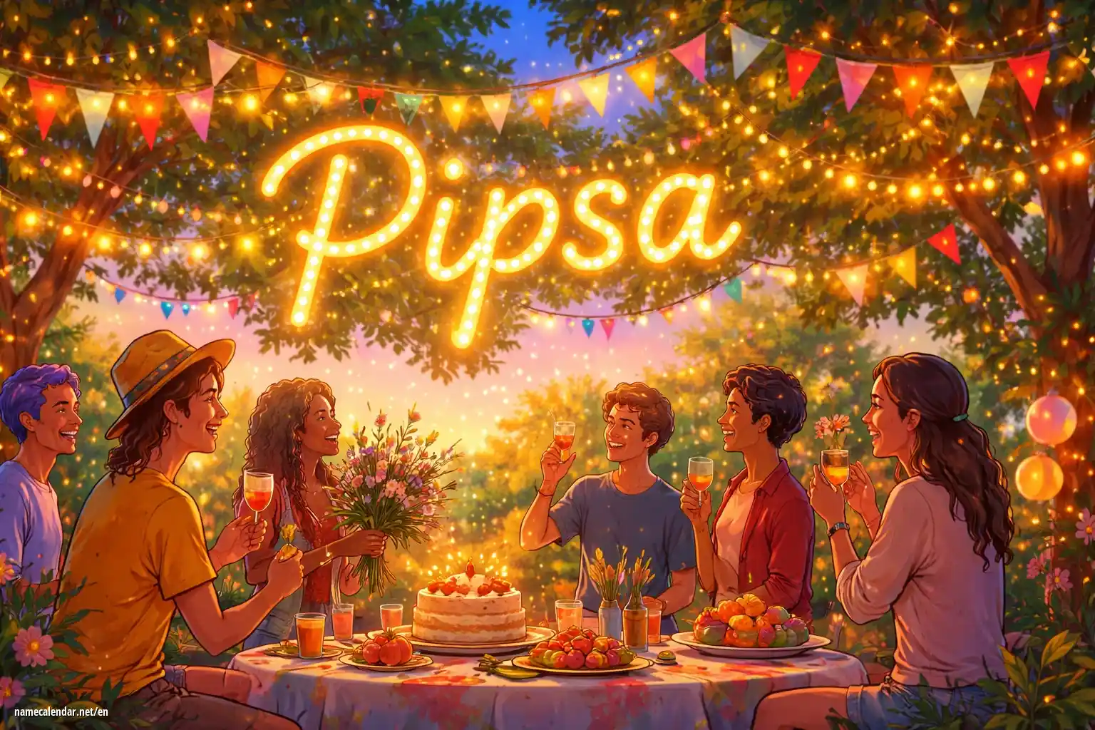 Celebration of name day and name - Pipsa