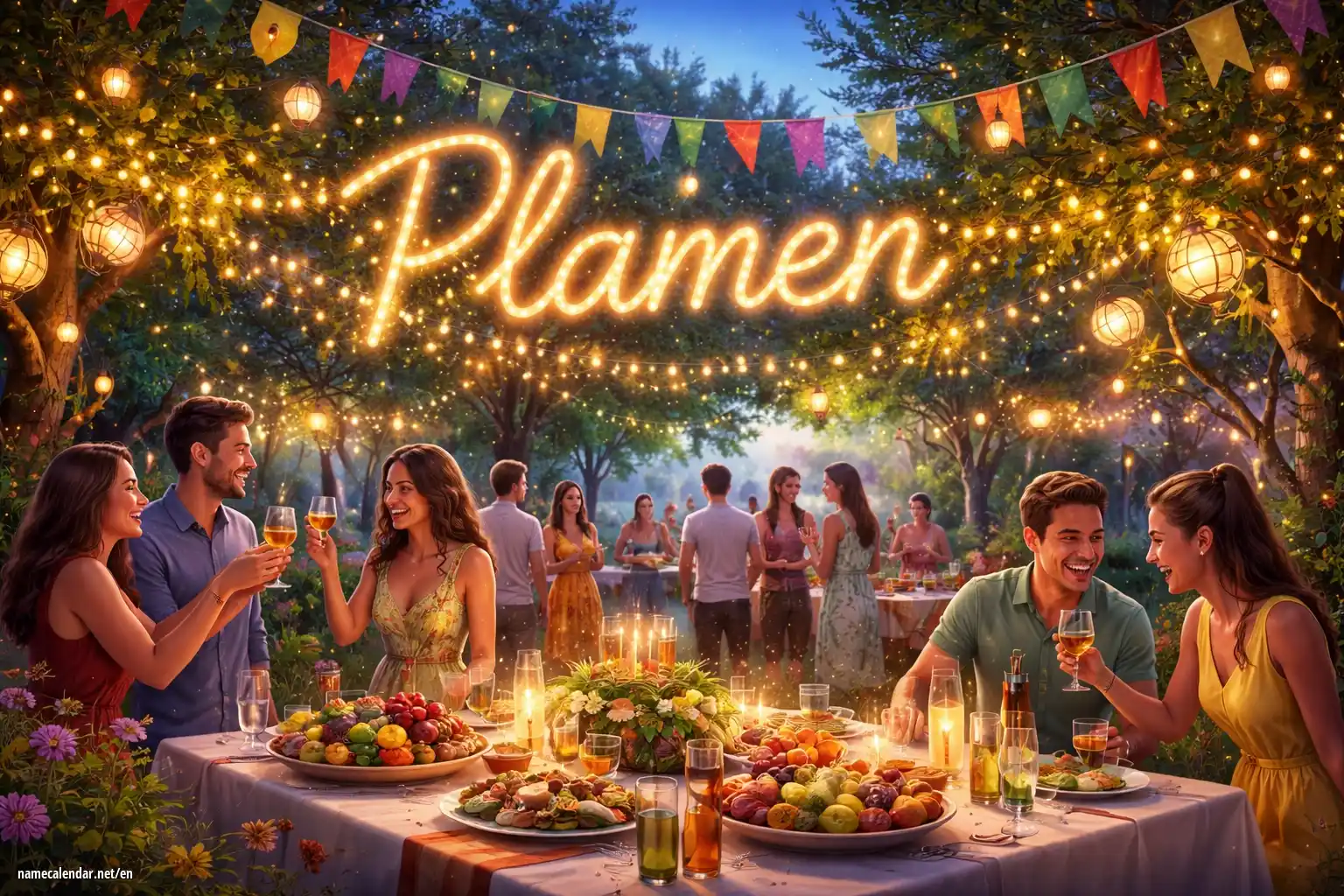 Celebration of name day and name - Plamen