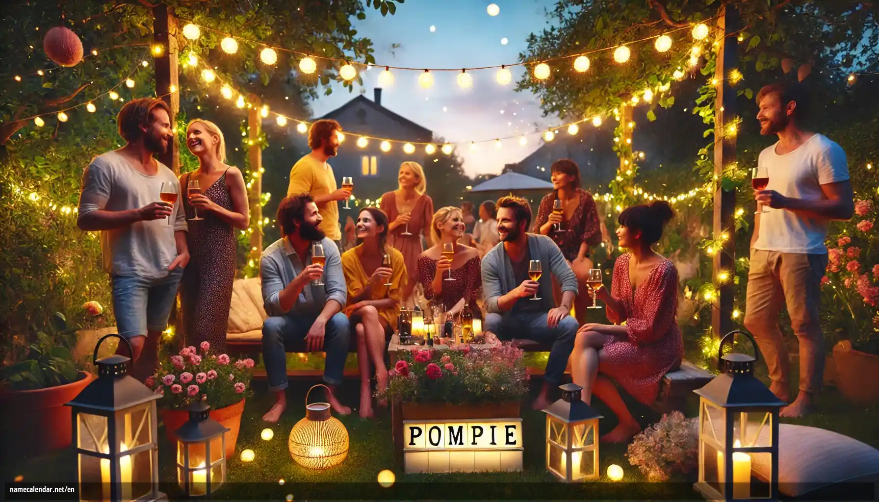 Celebration of name day and name - Pompie