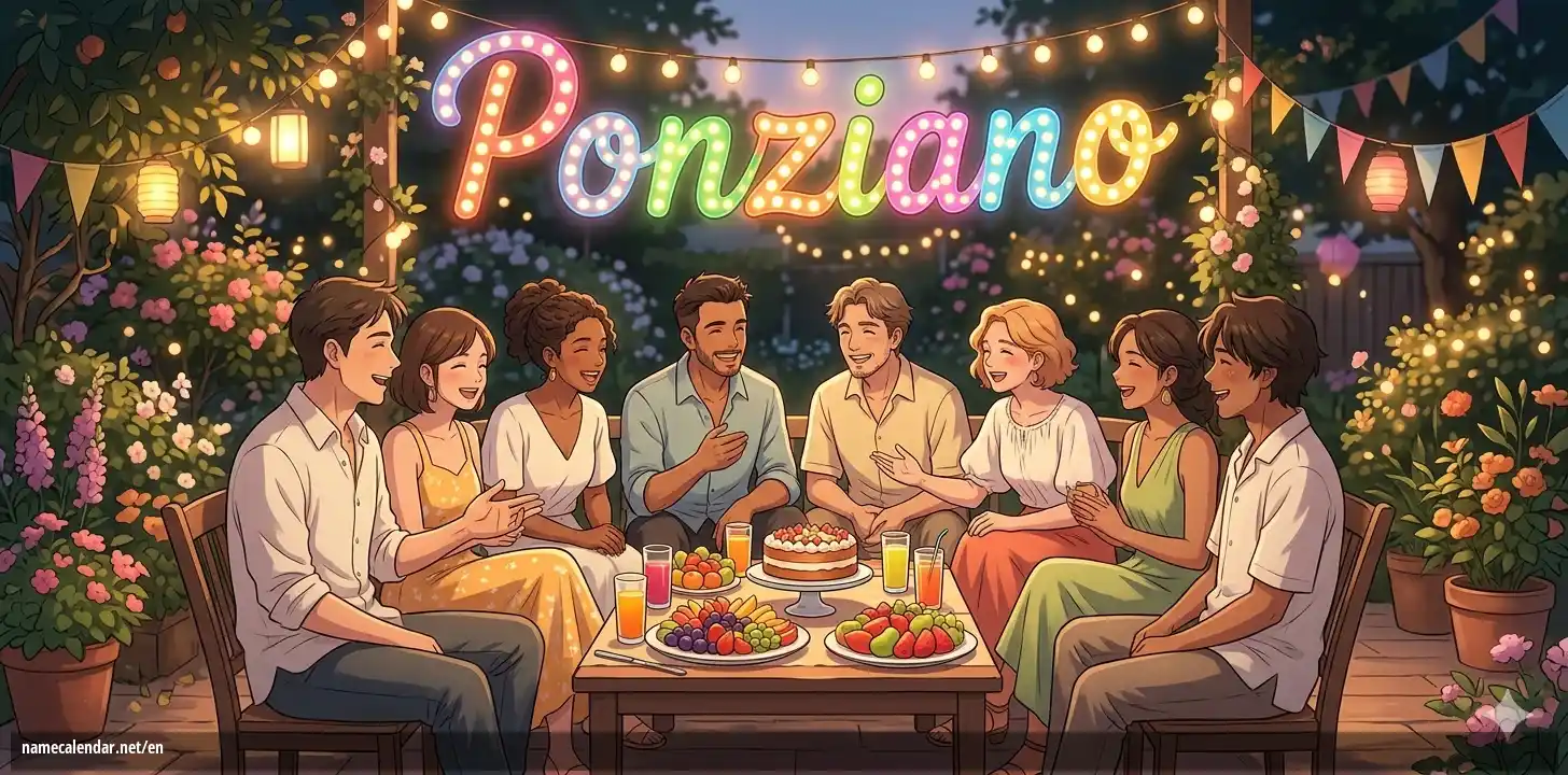 Celebration of name day and name - Ponziano