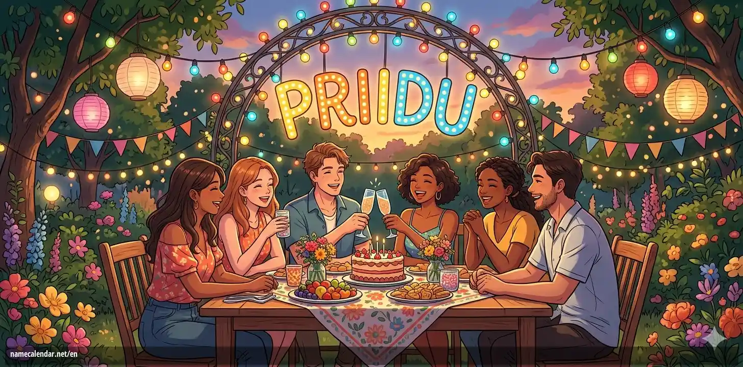 Celebration of name day and name - Priidu