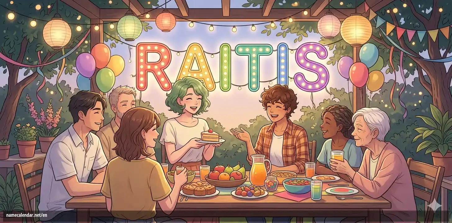 Celebration of name day and name - Raitis