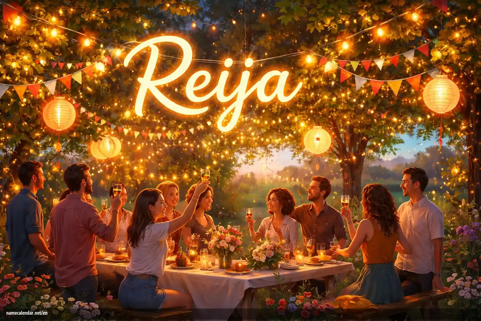 Celebration of name day and name - Reija