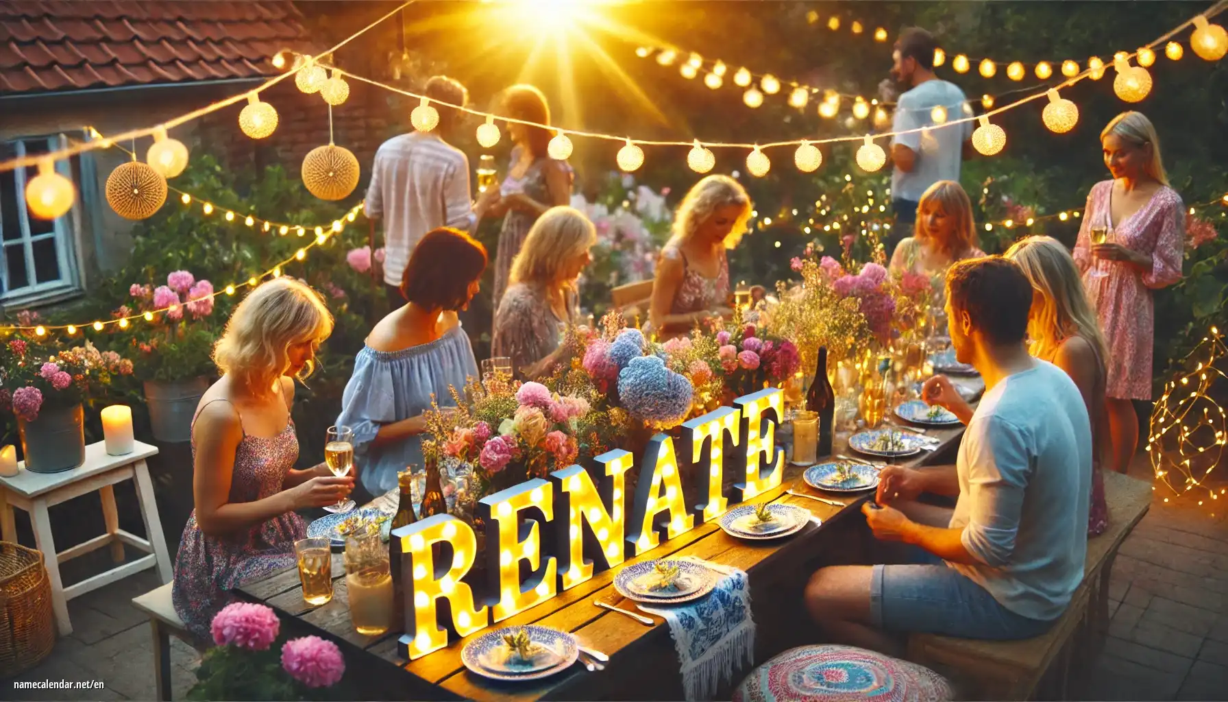 Celebration of name day and name - Renate