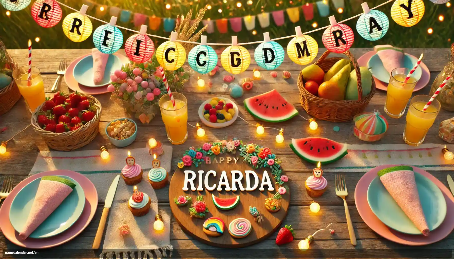 Celebration of name day and name - Ricarda
