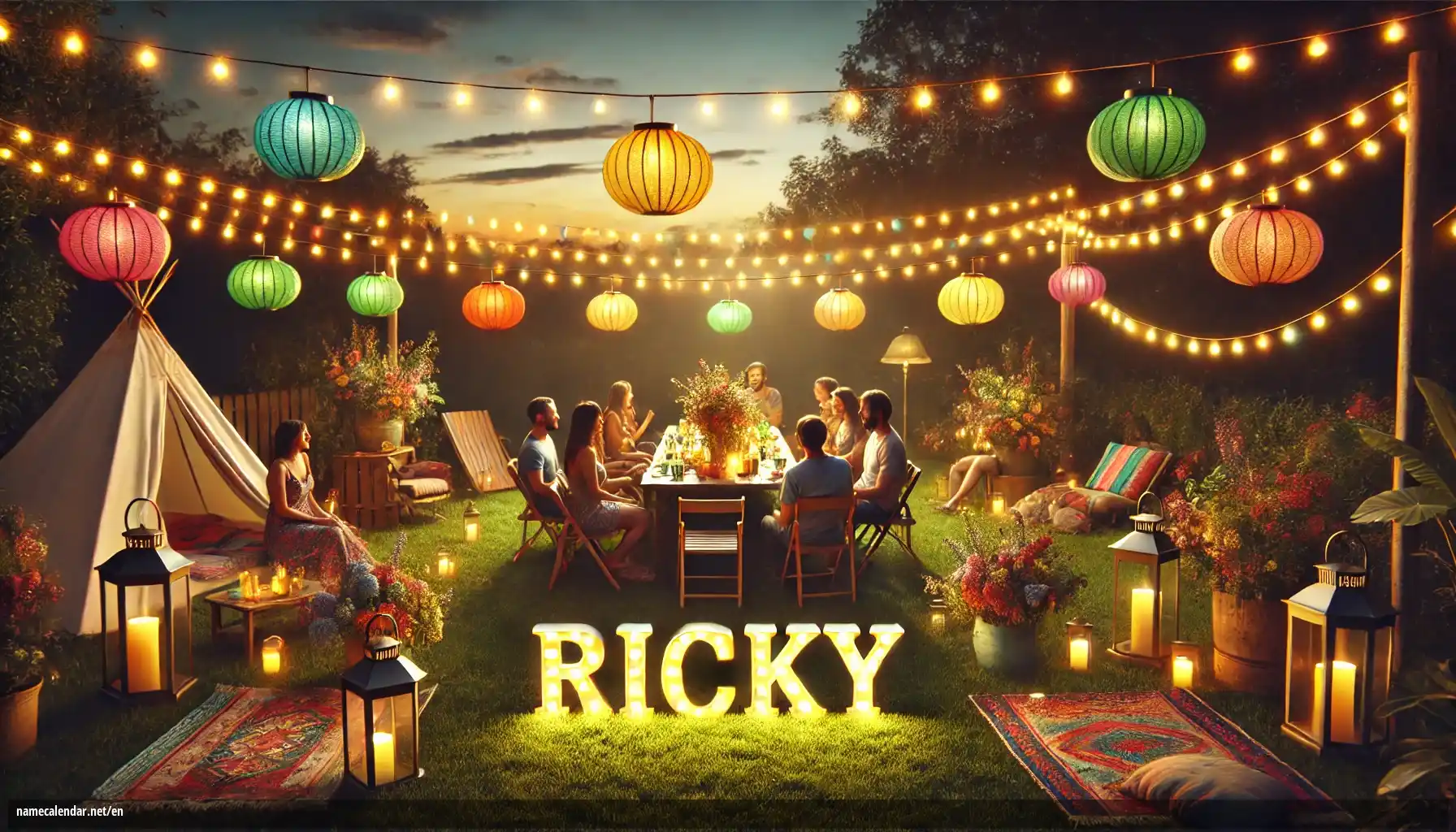 Celebration of name day and name - Ricky