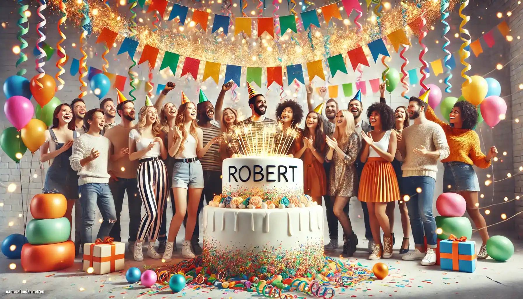 Celebration of name day and name - Robert