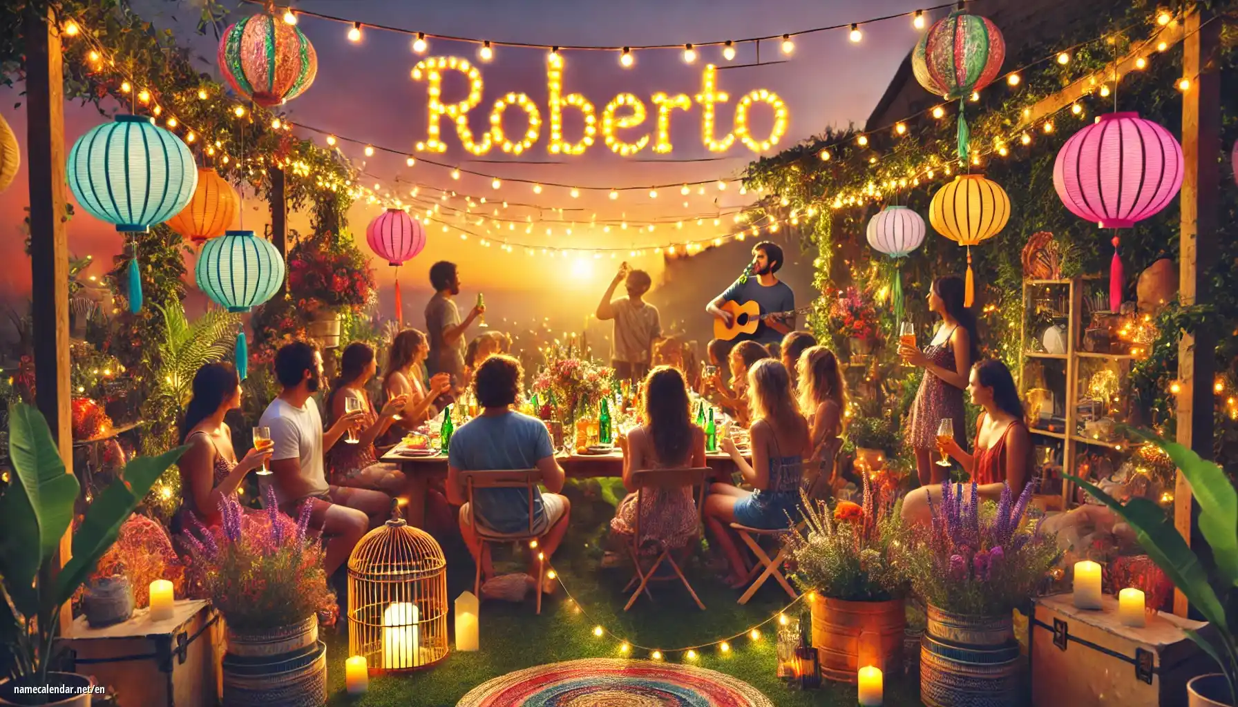 Celebration of name day and name - Roberto