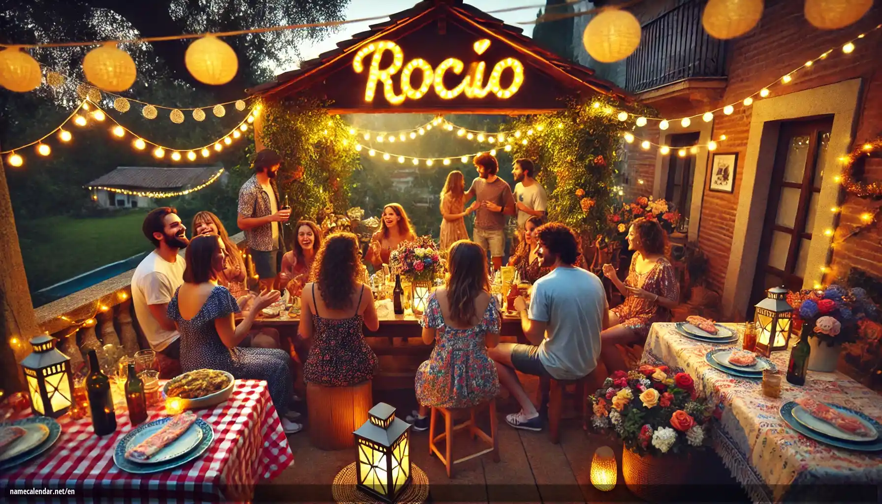 Celebration of name day and name - Rocío