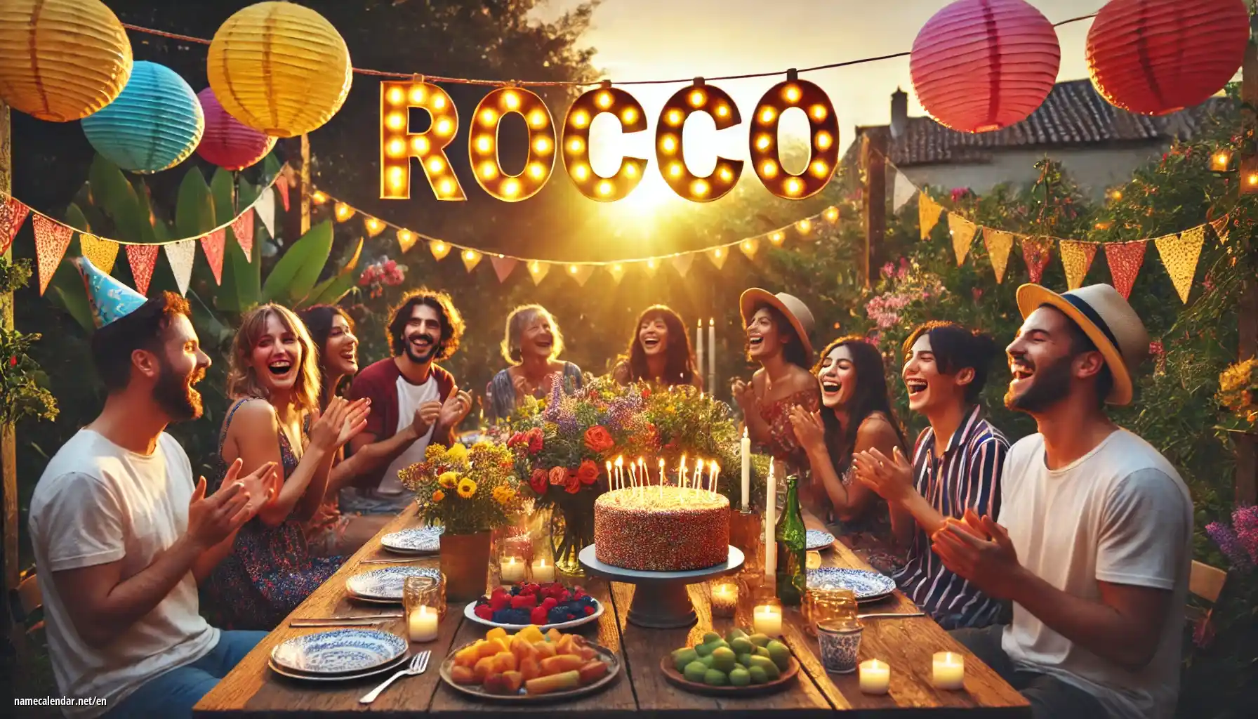 Celebration of name day and name - Rocco