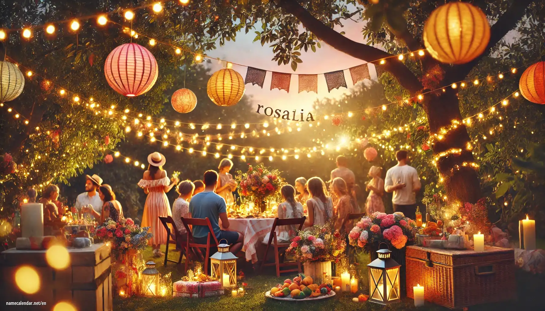 Celebration of name day and name - Rosalia