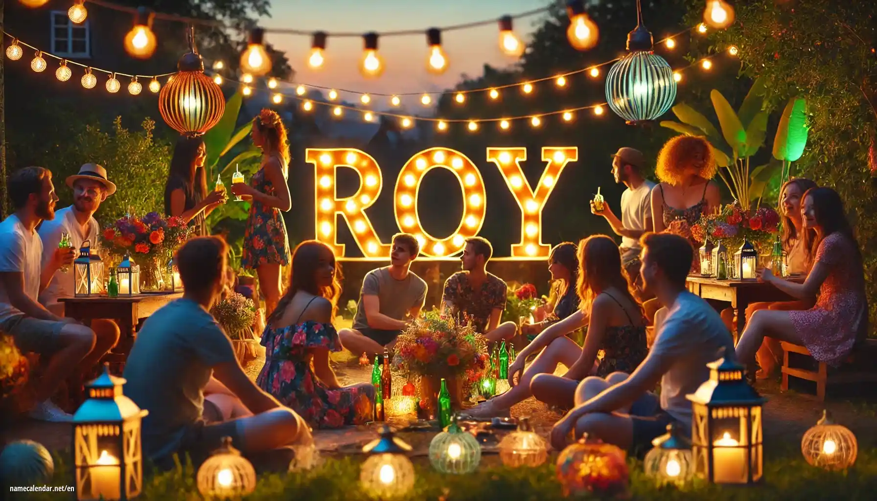 Celebration of name day and name - Roy