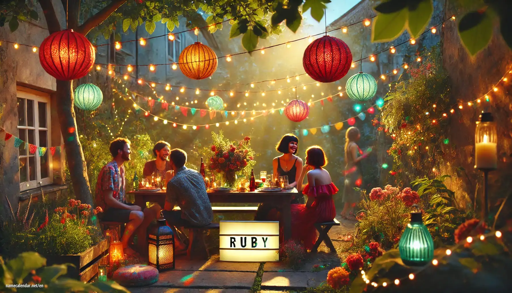 Celebration of name day and name - Ruby