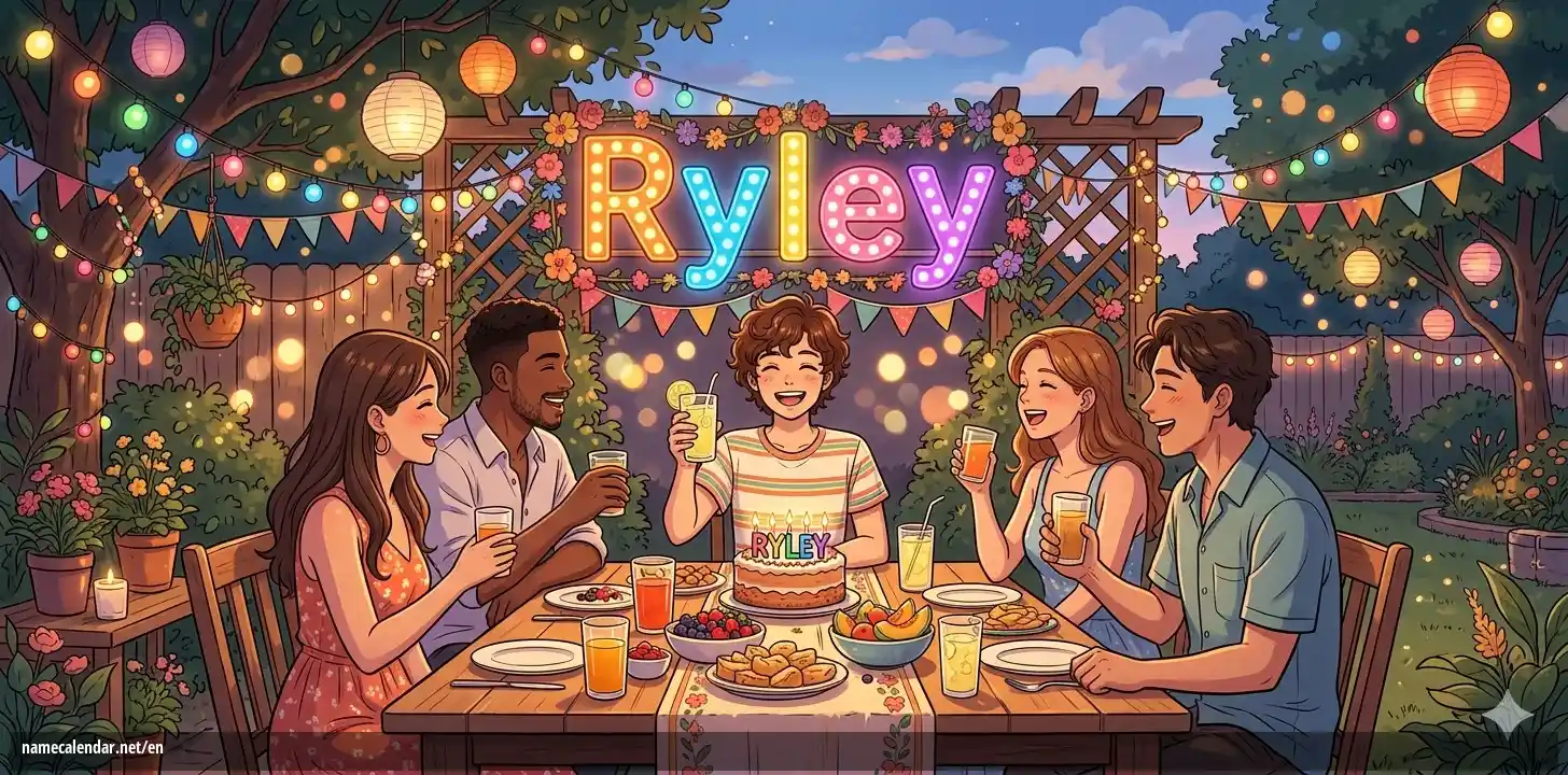 Celebration of name day and name - Ryley