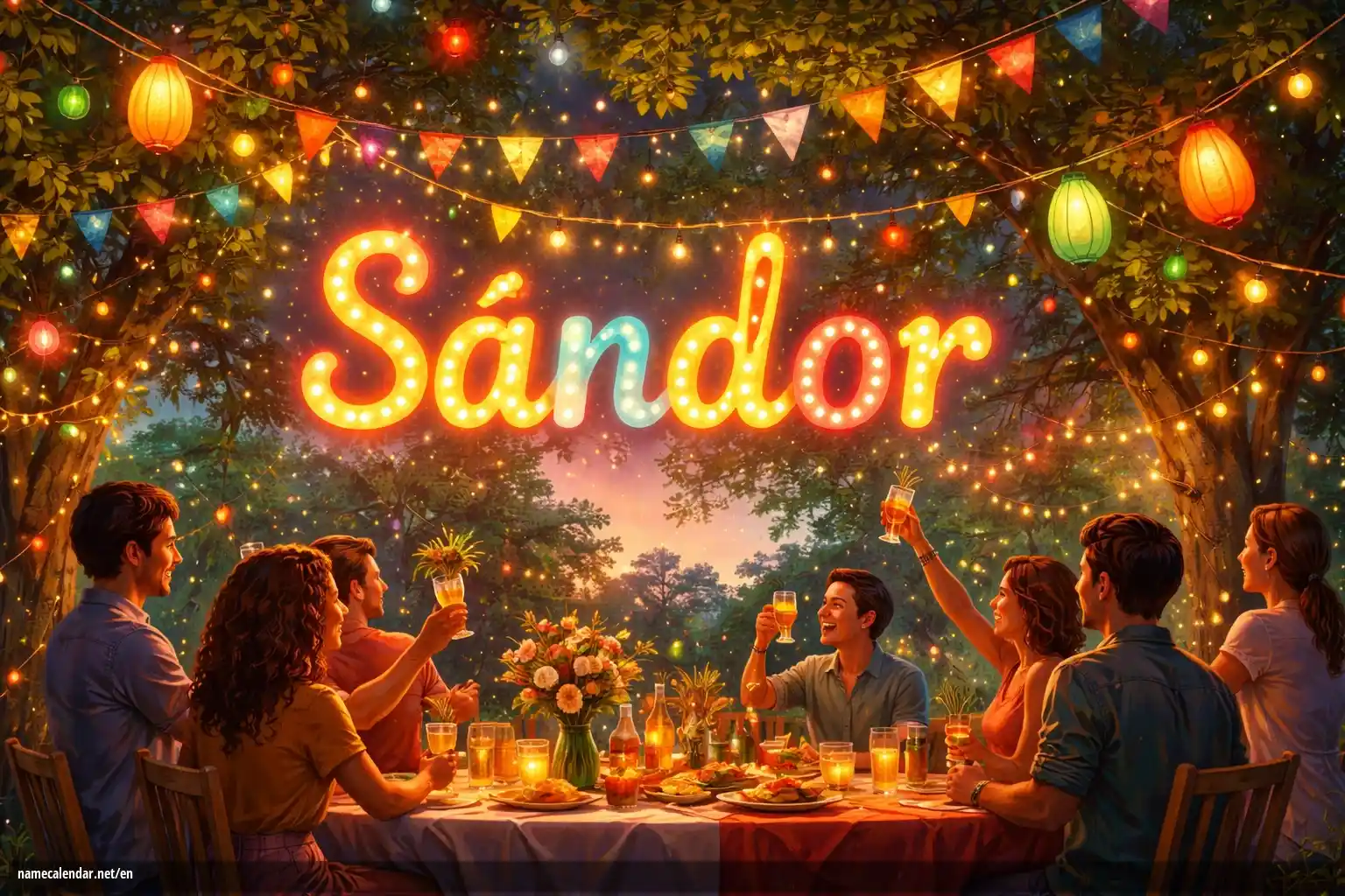 Celebration of name day and name - Sándor