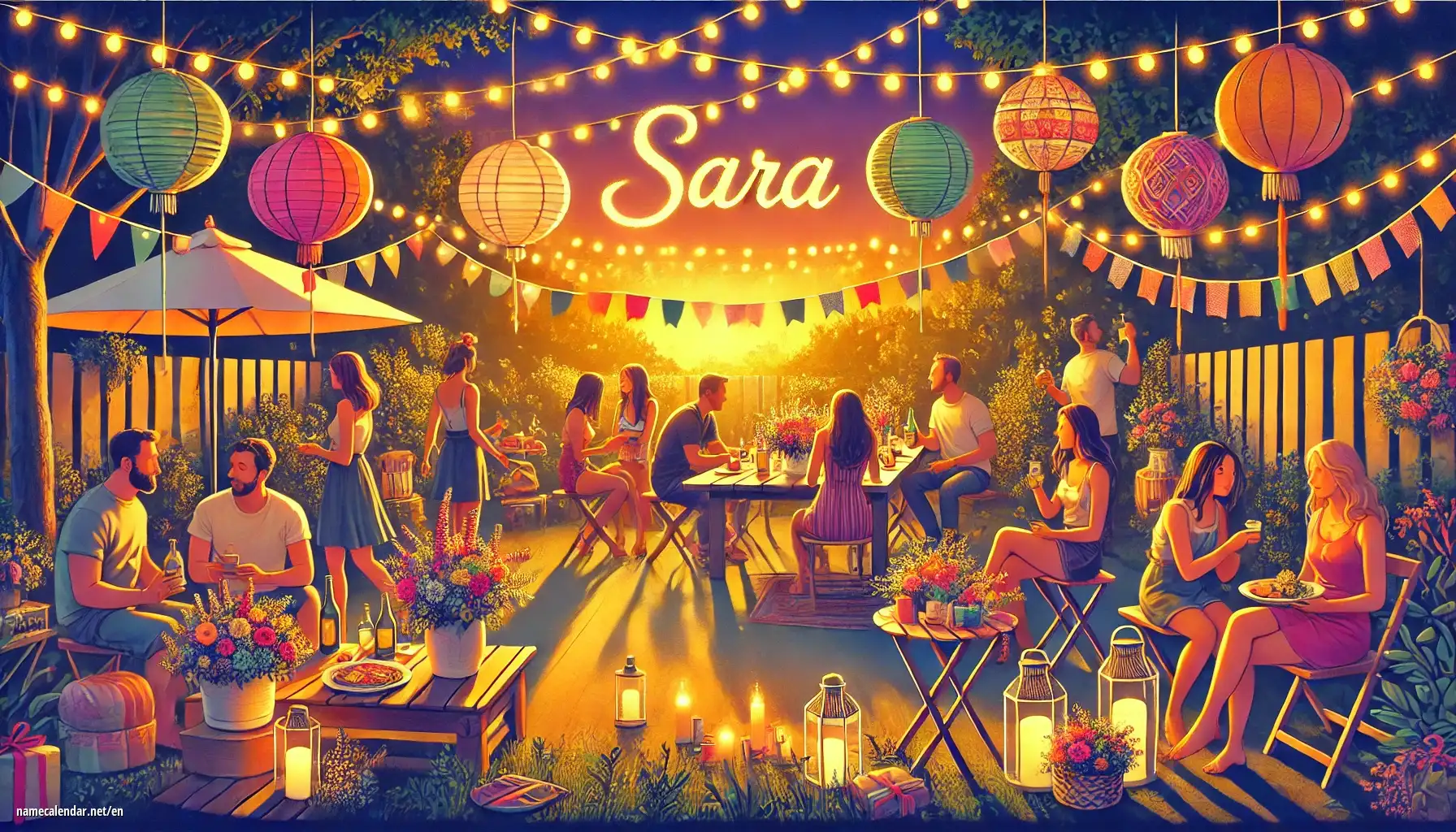 Celebration of name day and name - Sára