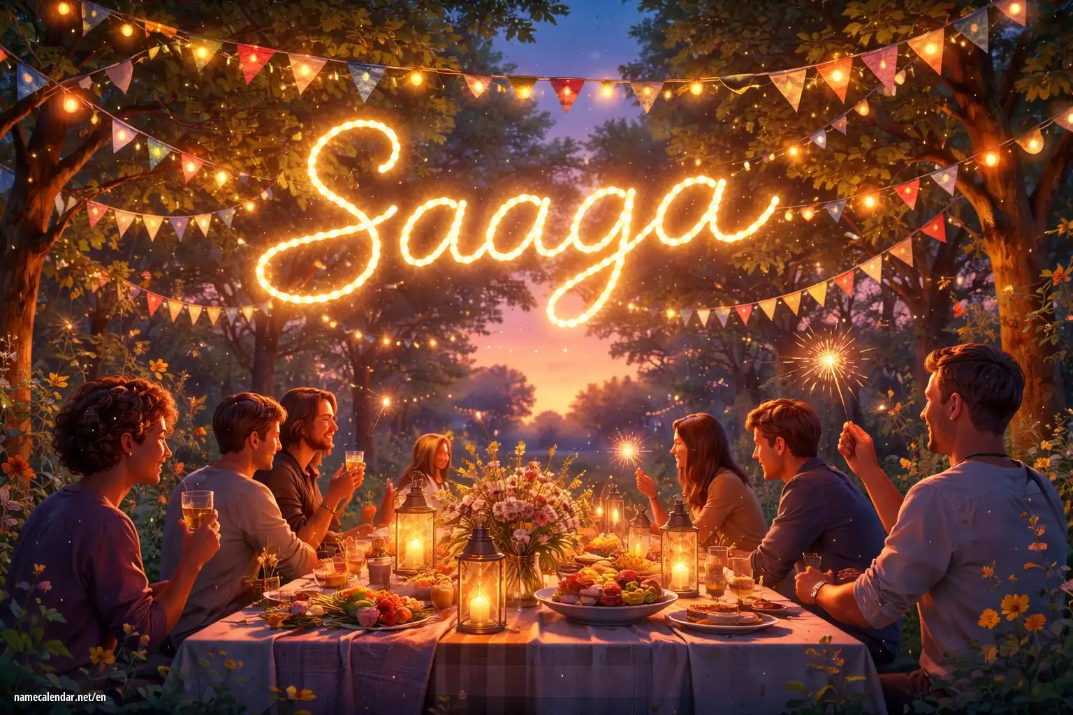 Celebration of name day and name - Saaga