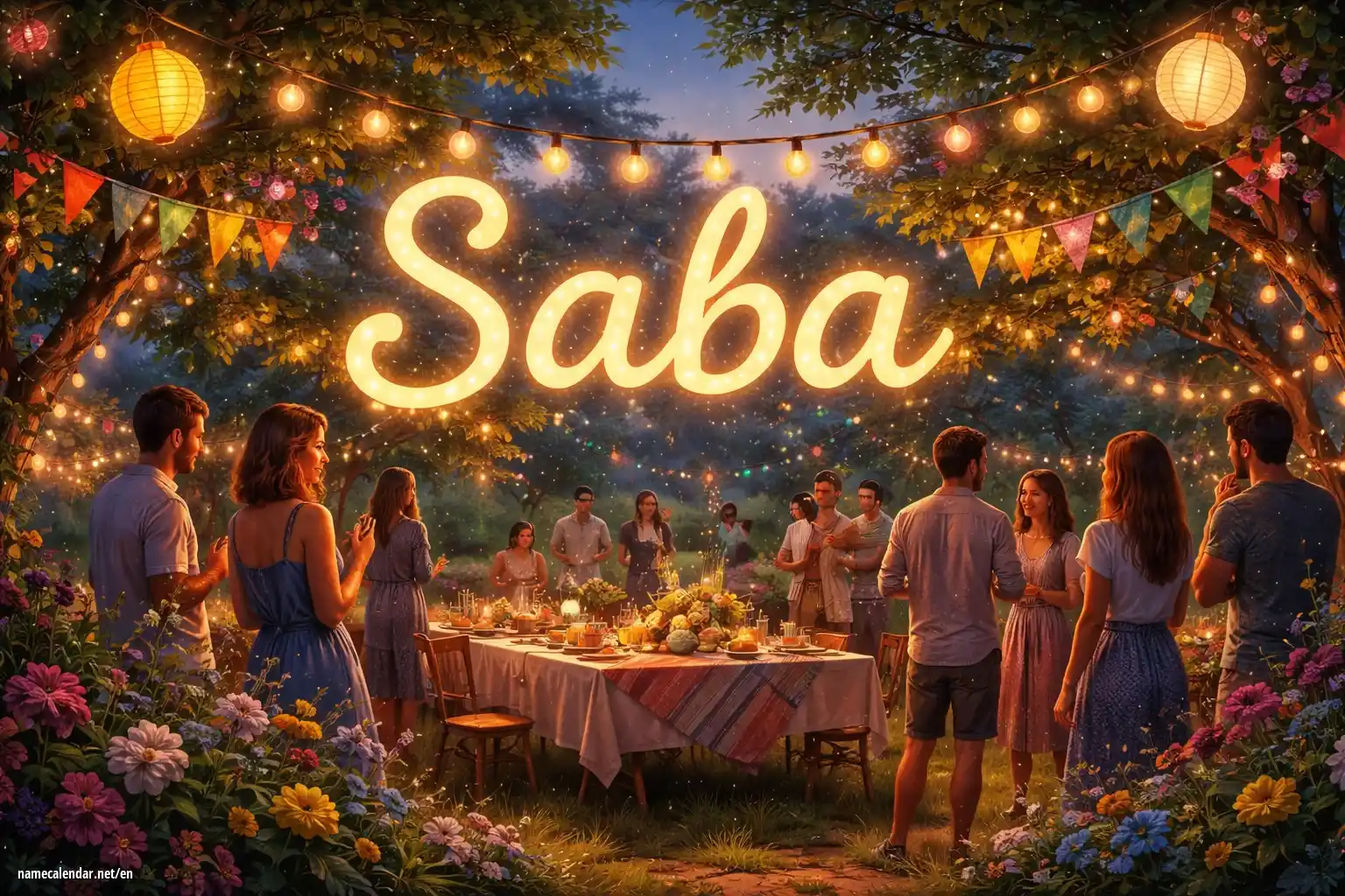 Celebration of name day and name - Saba