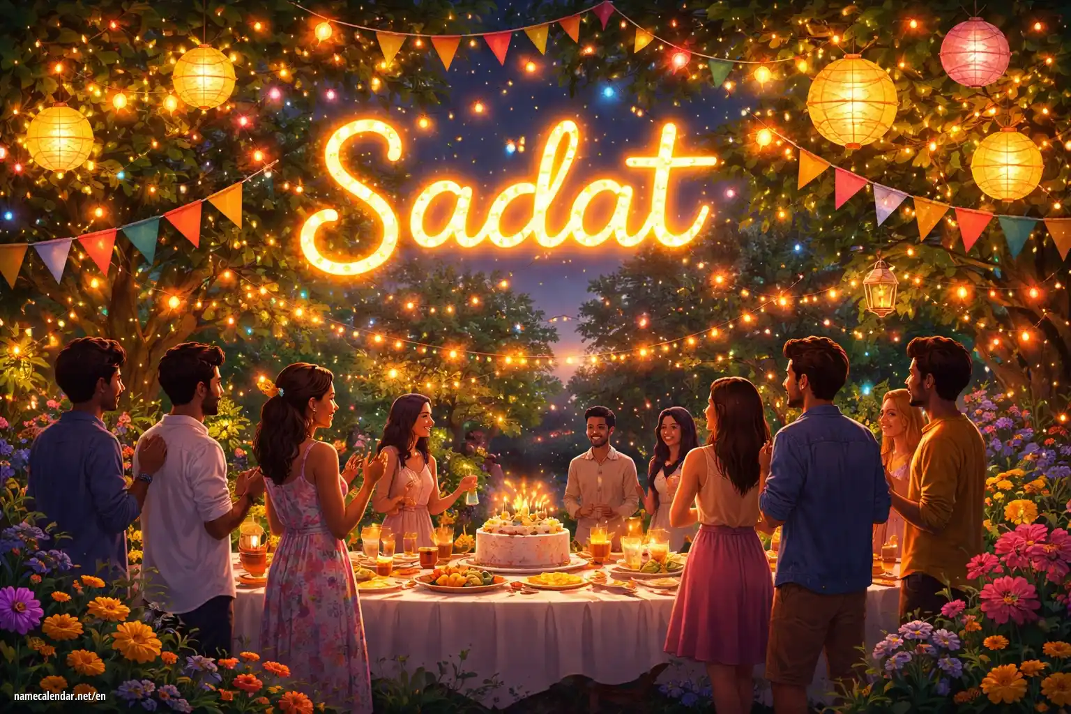 Celebration of name day and name - Sadat