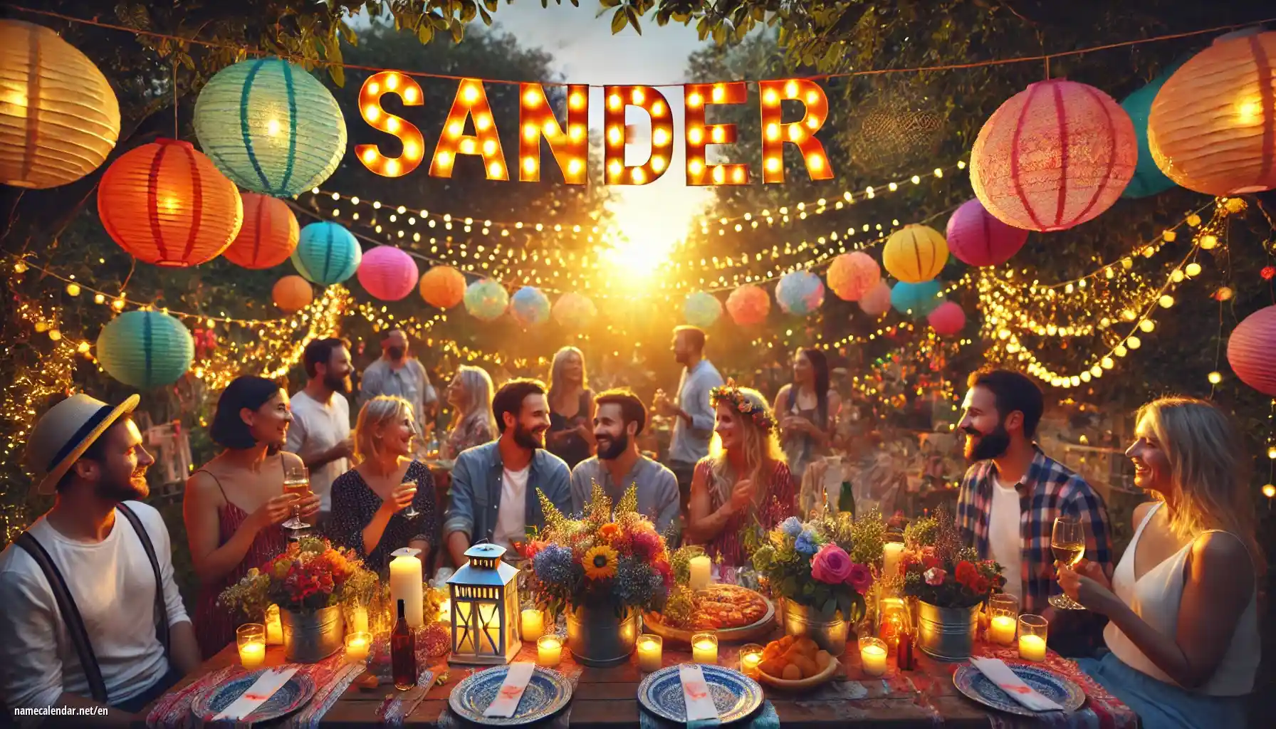 Celebration of name day and name - Sander