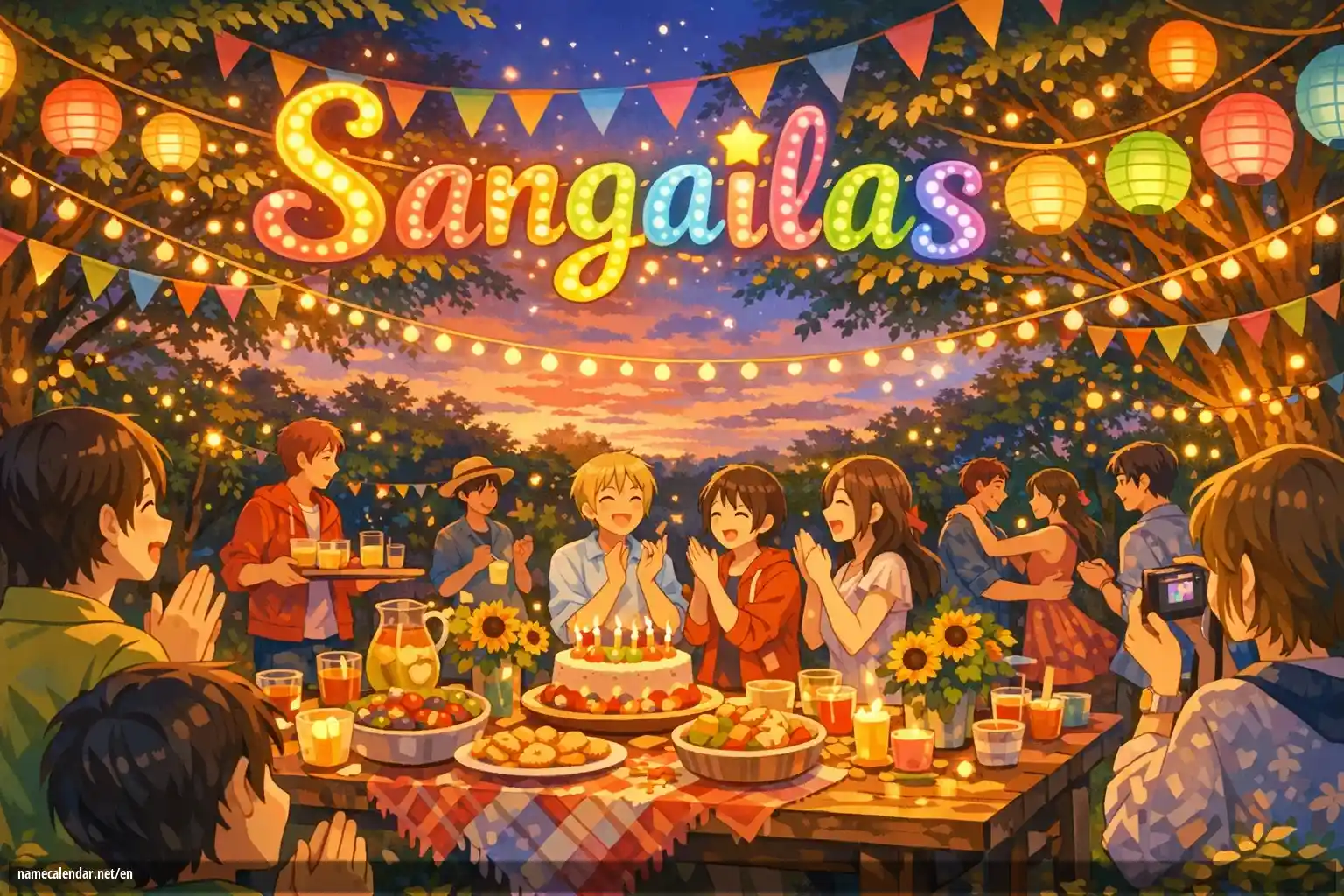 Celebration of name day and name - Sangailas