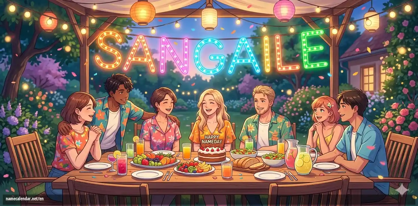 Celebration of name day and name - Sangaile