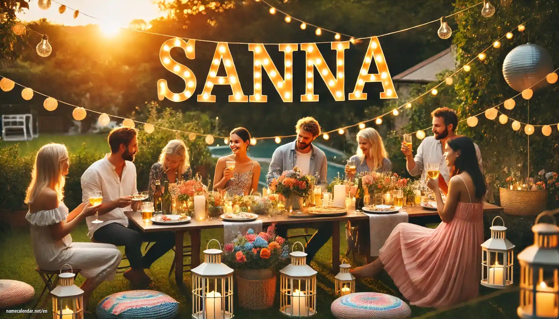 Celebration of name day and name - Sanna