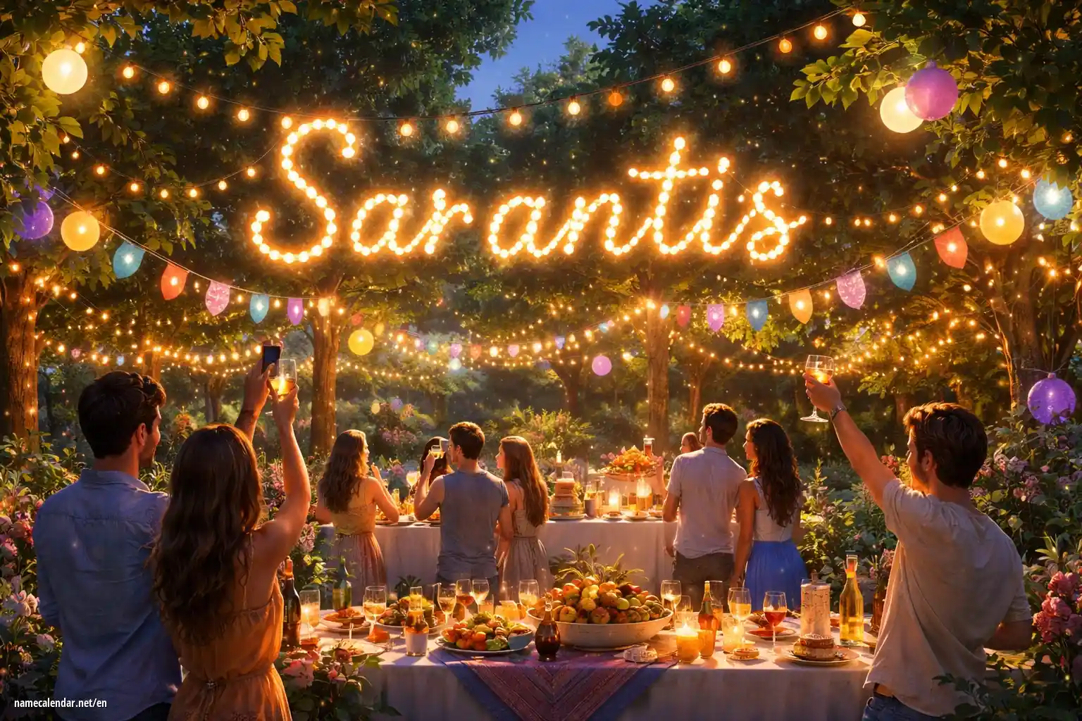 Celebration of name day and name - Sarantis