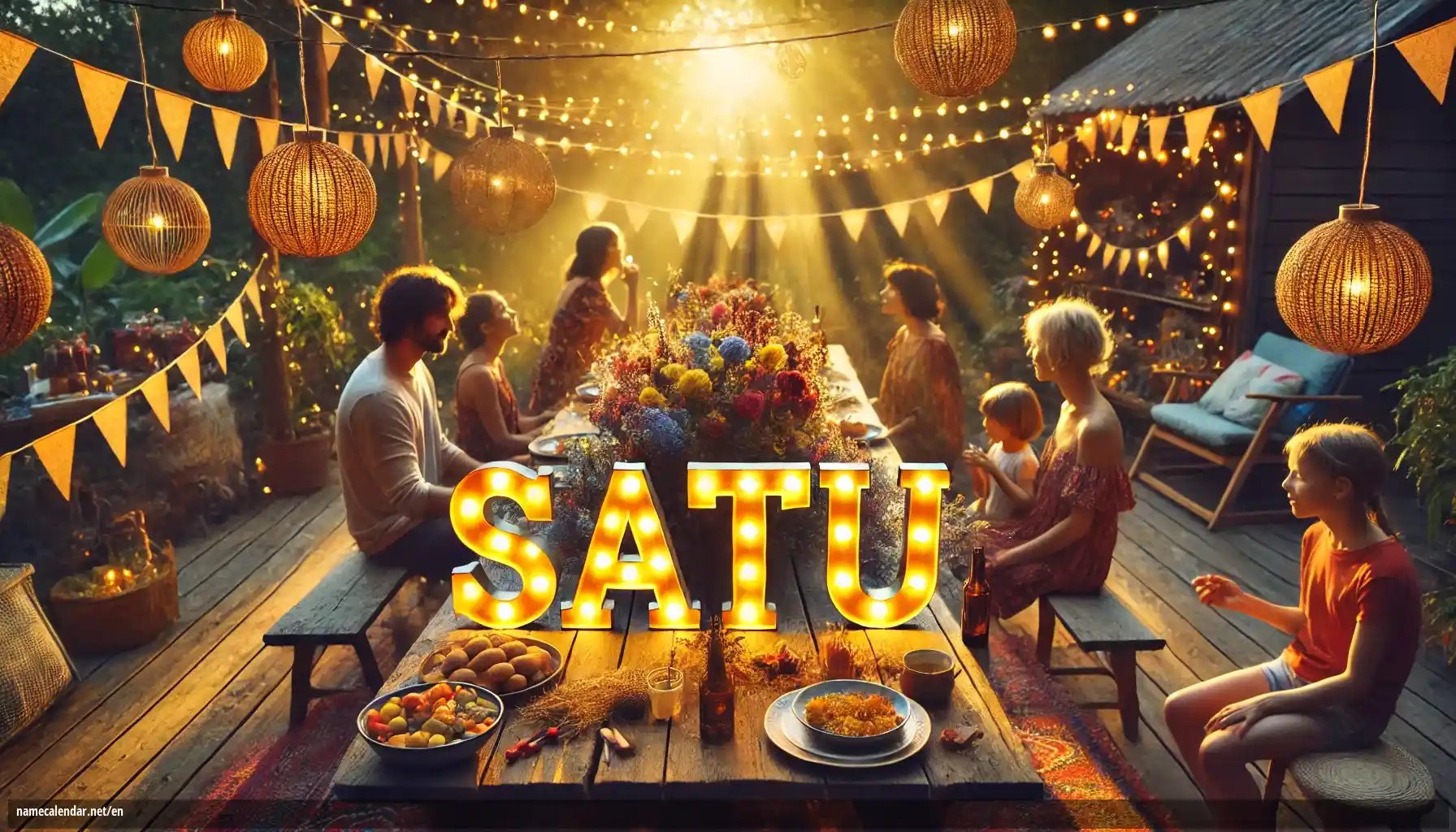 Celebration of name day and name - Satu