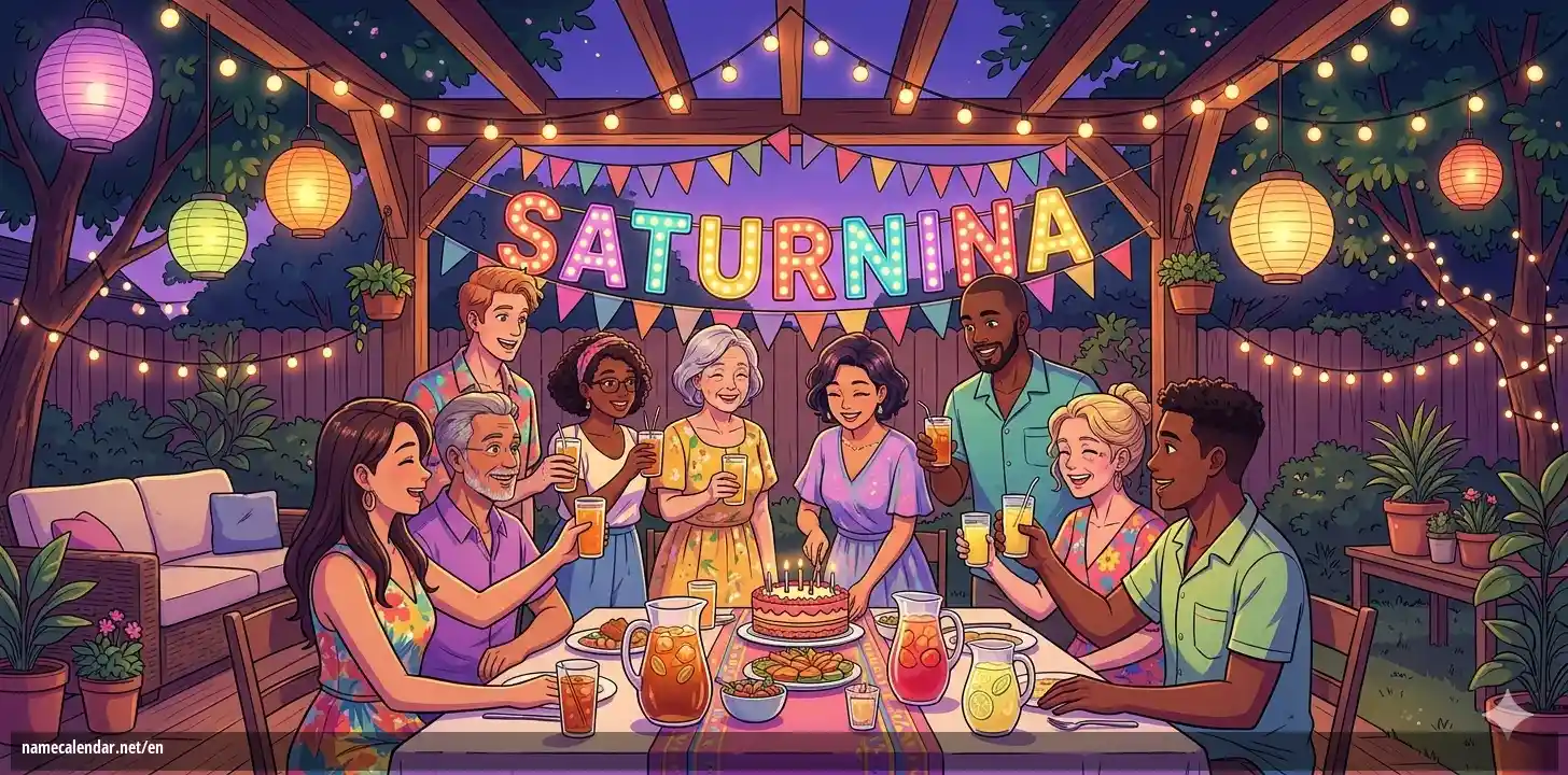 Celebration of name day and name - Saturnina